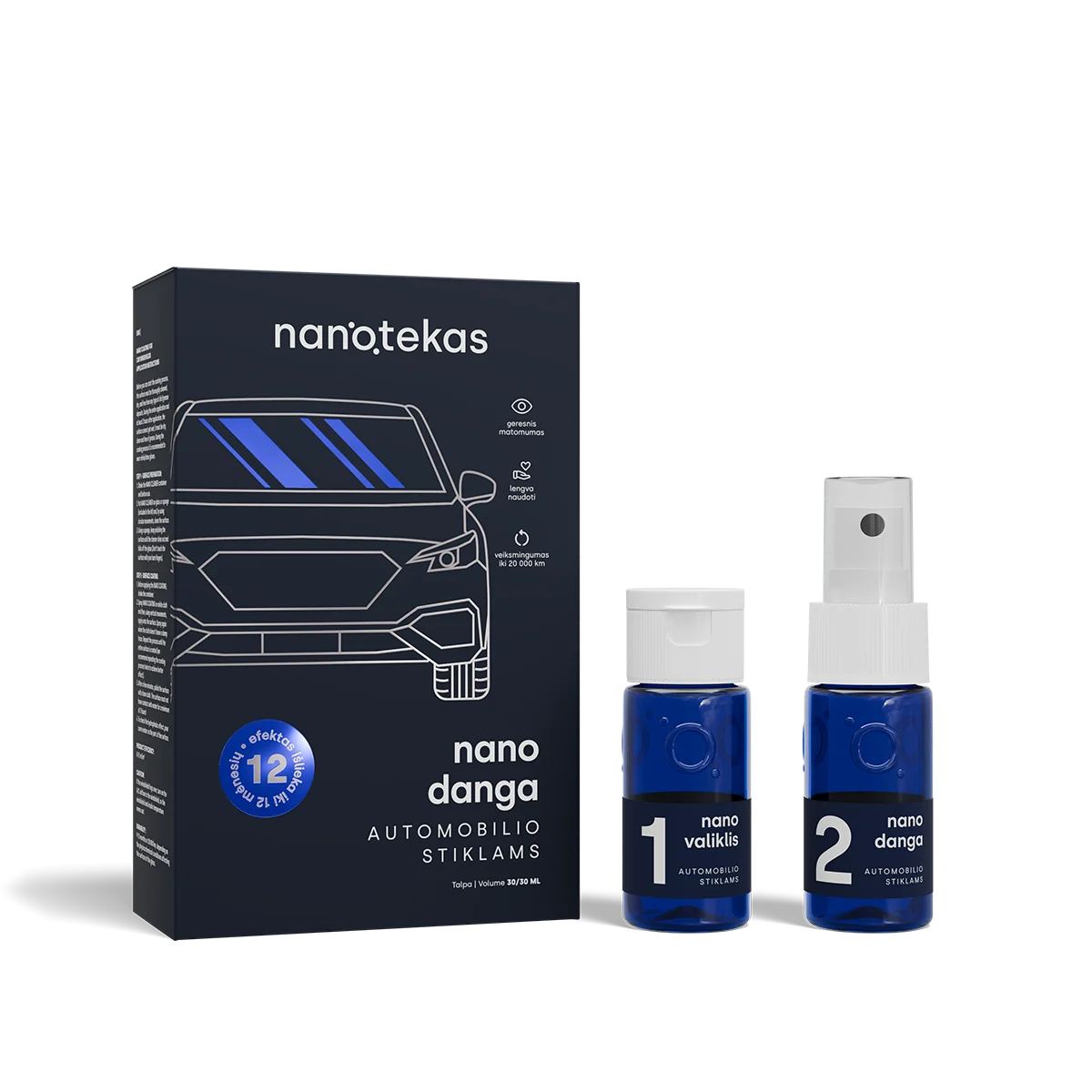 Nano danga automobilio stiklams